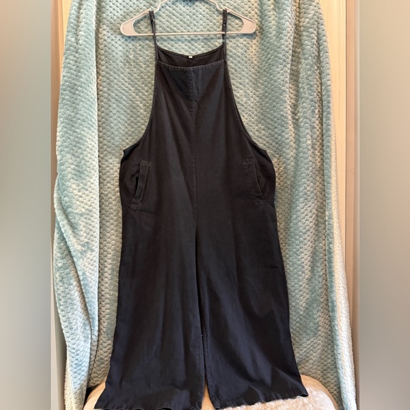 None Pants - Black Sleeveless Jumpsuit